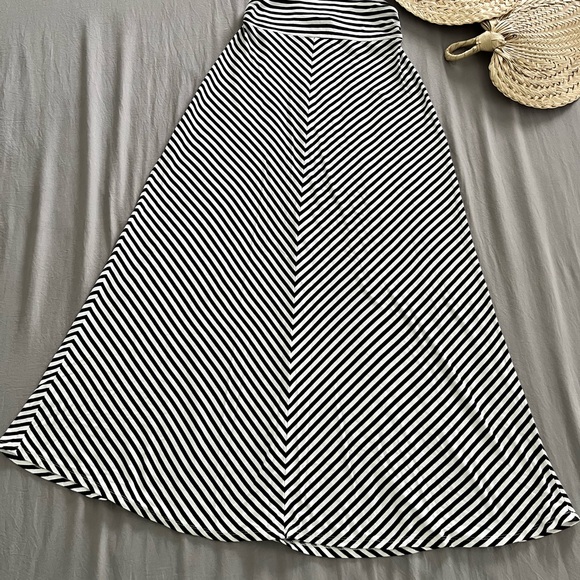 Merona Black and White Striped Maxi Skirt - Picture 5 of 8